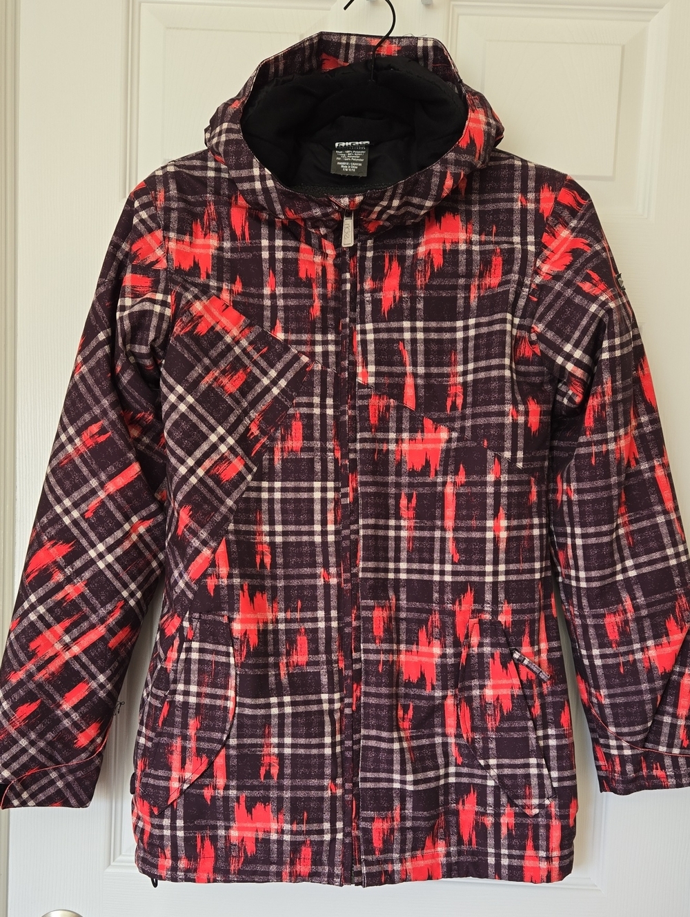 Ride Snowboards Hydra PCL  Women's Black/Red Plaid Ski Jacket  Size X-Small